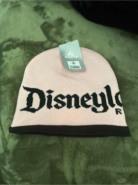 Disney Parks Pink and Black Knit Beanie
